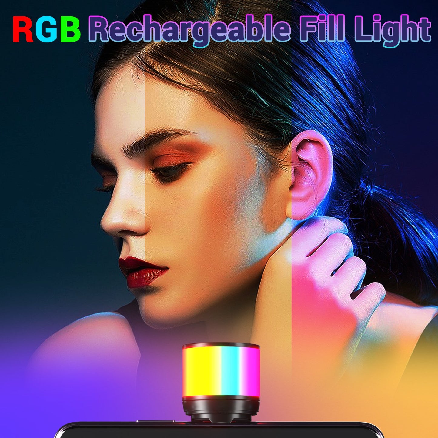 67" Selfie Stick Tripod, Tripod for iPhone with Remote and RGB Light, Extendable Phone Tripod for iPhone/Android, Portable Travel Tripod for Video Recording and Live Streaming