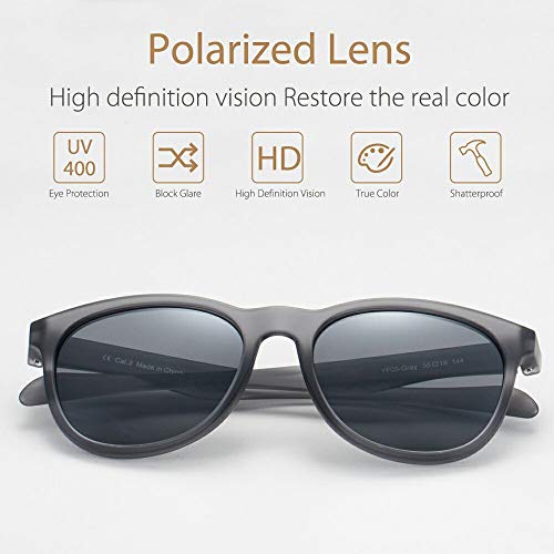 Avoalre Fashion Sunglasses Women Men, Classic Polarized Sunglasses Full UV400 Protection Outdoor Driving Eyewear - Oversized Unisex Grey Lenses