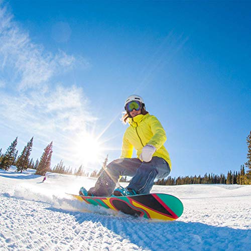 Elegear Skibrille Damen Herren Ski Goggles Snowboardbrille Anti-Fog 100% UV400 Schutz Verspiegelt Schneebrille Helmkompatible Skibrille für Snowboard Skifahren - Grün