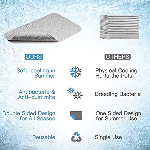 Pet Cooling Mat for Dogs Cats-Grey