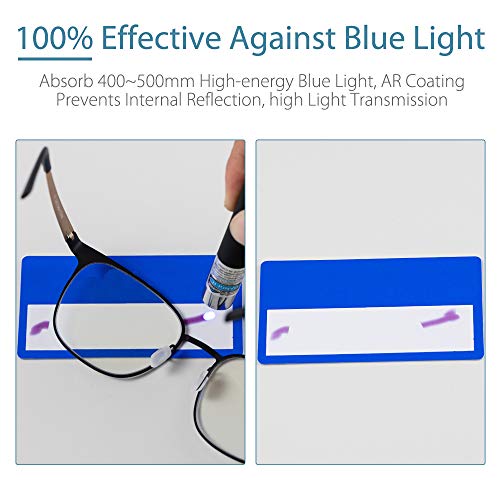 Blaulichtfilter Brille Computerbrille Blaulicht Brille - Avoalre Anti Patentiertes schraubenloses Metallrahmen PC Gamer Brille, filtern 95% des Blaulichts Anti-Müdigkeit, Anti-Blaulicht