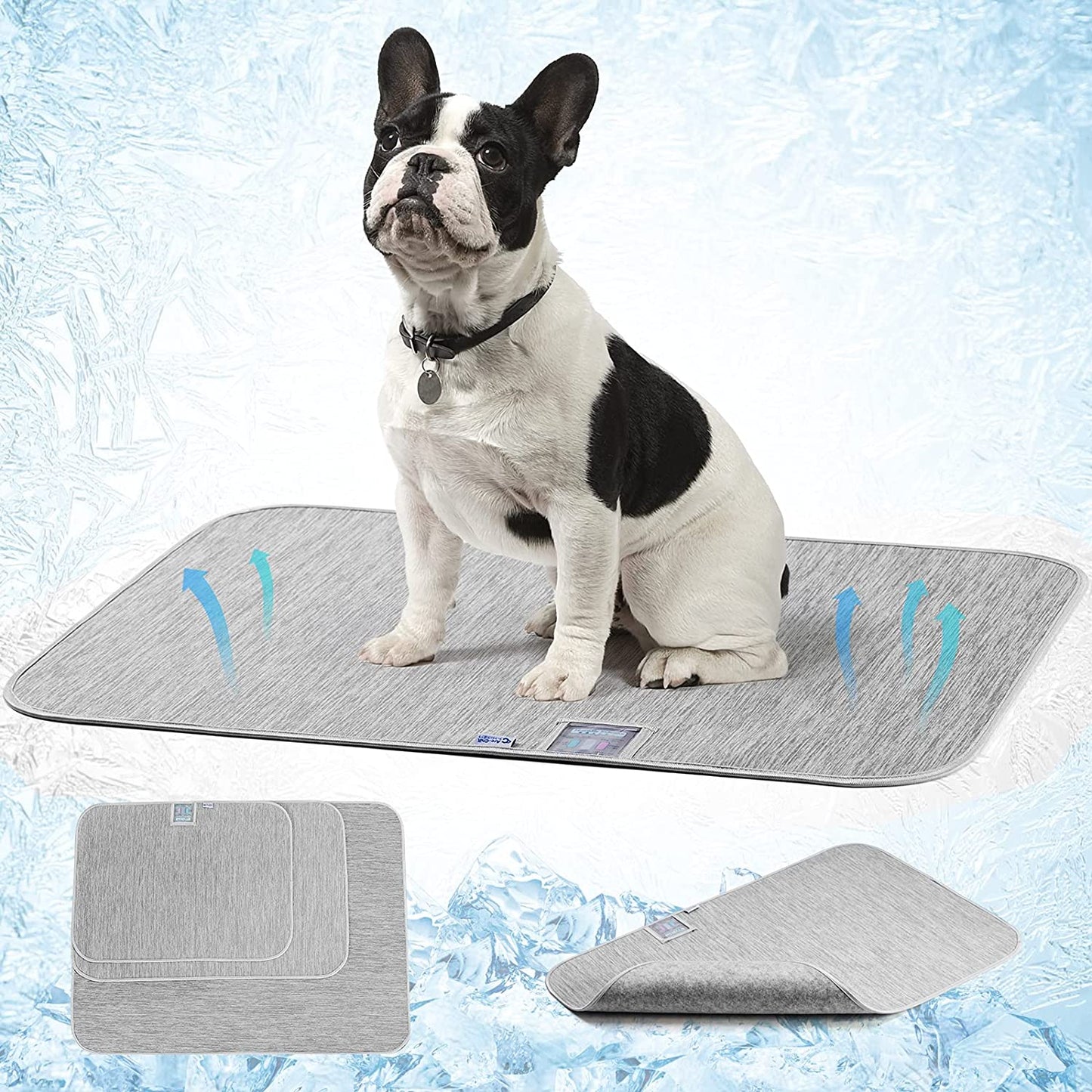 Pet Cooling Mat for Dogs Cats-Grey
