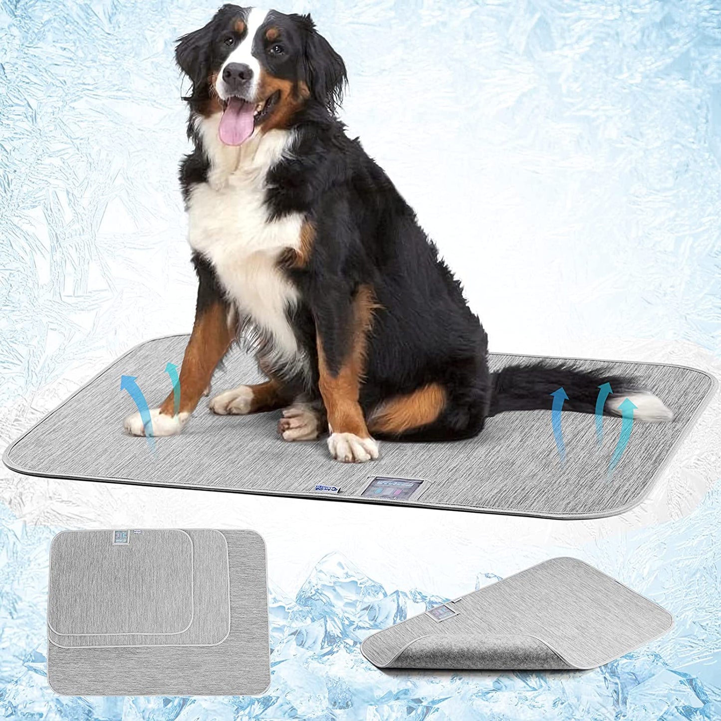Pet Cooling Mat for Dogs Cats-Grey