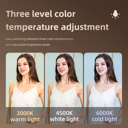 Avoalre Selfie Light for iPhone, 400mAh Rechargeable Led Selfie Light Clip On with mirror, 11 Adjusted Modes Selfie Light for Phone Camera Laptop Makeup Video Conference