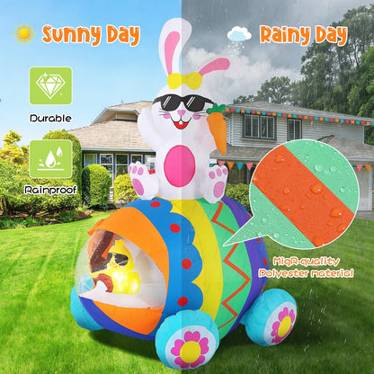 Chick Inflatable Easter Avoalre Easter Inflatables Bunny Decor, Easter Colorful Blow Up 4.9FT
