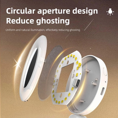 Avoalre Selfie Light for iPhone, 400mAh Rechargeable Led Selfie Light Clip On with mirror, 11 Adjusted Modes Selfie Light for Phone Camera Laptop Makeup Video Conference