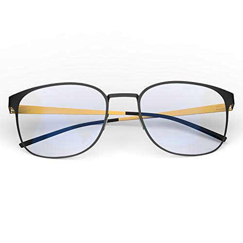 Blaulichtfilter Brille Computerbrille Blaulicht Brille - Avoalre Anti Patentiertes schraubenloses Metallrahmen PC Gamer Brille, filtern 95% des Blaulichts Anti-Müdigkeit, Anti-Blaulicht