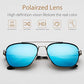 Avoalre Occhiali da Sole Polarizzati da Uomo da Donna Vintage Occhiali da Sole 100% UV400 Protezione Rivestimento Ultraleggero Chiarezza Comfort Acciaio Inossidabile Blu Occhiali da Sole