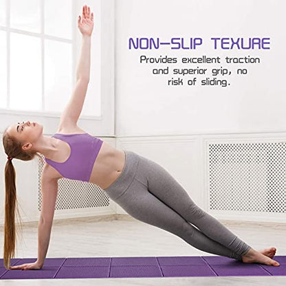 Yoga Mat-Purple 68" x 24" x 1/4"