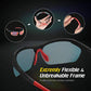 Avoalre Polarized Sunglasses Sports Glasses with UV400 Protection & Unbreakable Frame for Unisex Skiing Driving Fishing Golfing Running Cycling - Red