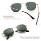 Avoalre Polarised Sunglasses UV400 Protection Retro Hexagon Fashion Unisex for Men Women Funky Hippy 70s Elvis Mirror Lens