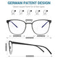 Blaulichtfilter Brille Computerbrille Blaulicht Brille - Avoalre Anti Patentiertes schraubenloses Metallrahmen PC Gamer Brille, filtern 65% des Blaulichts Anti-Müdigkeit, Anti-Blaulicht（Schwarz）