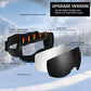 Elegear Skibrille Damen Herren Ski Goggles Snowboardbrille Anti-Fog 100% UV400 Schutz Verspiegelt Schneebrille Helmkompatible Skibrille für Snowboard Skifahren - Schwarz