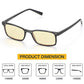 Avoalre Blue Light Blocking Glasses Gaming Computer Blue Light Filter Glasses Anti Digital Eyestrain, Improve Sleeping Square Frame Light Weight for Men-Yellow 01