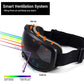 Elegear Skibrille Damen Herren Ski Goggles Snowboardbrille Anti-Fog 100% UV400 Schutz Verspiegelt Schneebrille Helmkompatible Skibrille für Snowboard Skifahren - Schwarz