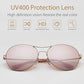 Avoalre Sunglasses Women Ladies Oval Retro Vintage 70s Pilot Style Oversized UV400 100% Protection for Holiday Season Pink Mirrored Lenses Rose Gold Metal Frame