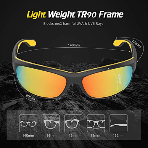 Avoalre Cycling Glasses Sports Ski Sunglasses, Polarised, TR90 Frame