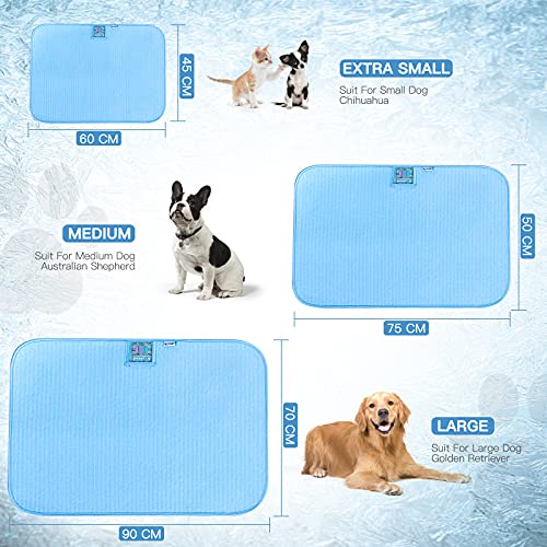 Pet Cooling Mat for Dogs Cats-Blue