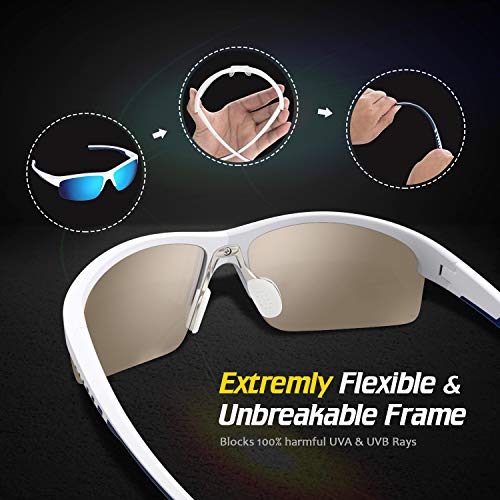 Avoalre Sports Polarized Sunglasses Sunglasses with UV400 Protection TR90 Unbreakable Frame for Men Women Outdoors Fishing Ski Driving Golf Running Cycling Camping