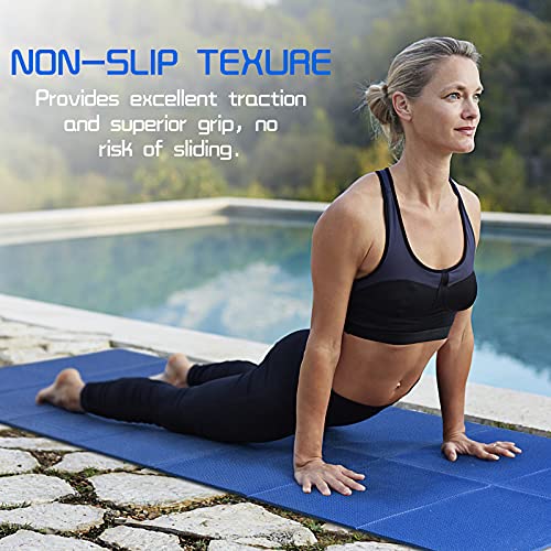 Large Yoga Mat-Navy Blue 72" x 32" x 1/4"