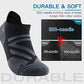 Ankle Athletic Running Sports Low Cut Tab Socks Coolmax Moisture Wicking Seamless 3Pairs (Ankle-Black Grey, Small)