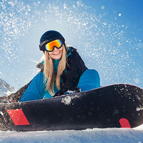 Avoalre Skibrille Damen Anti Fog Snowboardbrille - Ski Snowboard Brille für Brillenträger Schutzbrillen, 100% OTG Anti-Fog 400 UV-Schutz Schneebrille Snowboard Ski Goggles