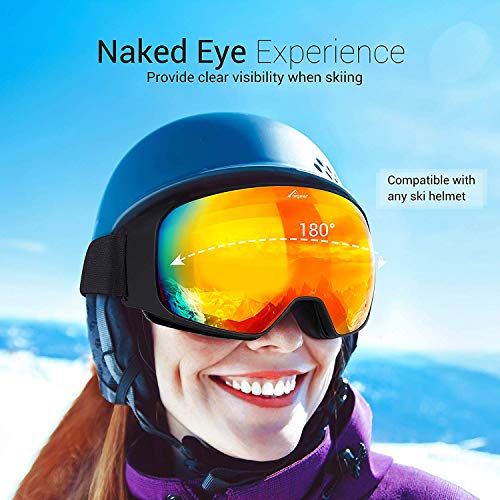 Avoalre Snowboard Ski Goggles Snow Glasses - UV400 Snowmobile Goggles Anti Fog - Interchangeable Snow Goggles Dual Layers Lens Skiing Equipment for Men Women Youth Kids Winter Outdoor Sport Skiing