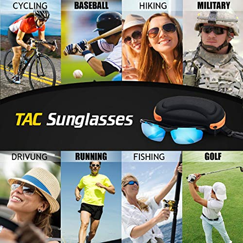 Avoalre Polarized Sports Sunglasses for Men and Women Fashion Sunglasses with AL-MG frame 100% UV400 Protection for Outdoor Driving Cycling Fishing Golfing Running Baseball Travelling (Blue)