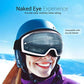 Elegear Skibrille Damen Herren Ski Goggles Snowboardbrille Anti-Fog 100% UV400 Schutz Verspiegelt Schneebrille Helmkompatible Skibrille für Snowboard Skifahren - Silber