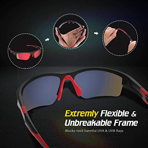 Avoalre Sports Sunglasses Durable Glasses with Lightweight PC Lenses a