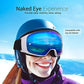 Elegear Skibrille Damen Herren Ski Goggles Snowboardbrille Anti-Fog 100% UV400 Schutz Verspiegelt Schneebrille Helmkompatible Skibrille für Snowboard Skifahren - Blau