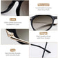 Avoalre Vintage damskie okulary przeciwsłoneczne, męskie, retro, stylowe okulary z metalowymi zausznikami, szkło gradientowe, bardzo duże, 100% ochrony UV400, do jazdy samochodem, na podróż, na imprezę i w czasie wolnym (klasyczne, szare)