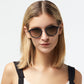 Avoalre zonnebril dames retro zonnebril, 2020 trend vintage stijl verloopglas metalen beugels 100% UV400 bescherming (retro 2)