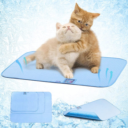 Pet Cooling Mat for Dogs Cats-Blue